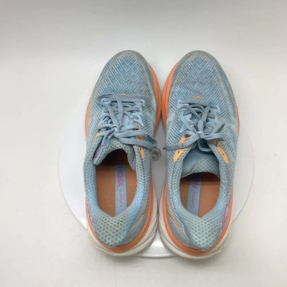 Hoka One One Sneakers Womens 11 B Clifton 9 1127896 ABIW Blue Running Shoes